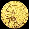 Image 1 : 1912 $2.50 Gold Quarter Eagle CLOSELY UNCIRCULATED