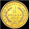 Image 2 : 1852 Rare Gold Dollar CHOICE AU
