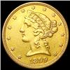 Image 1 : 1899 $5 Gold Half Eagle CLOSELY UNCIRCULATED