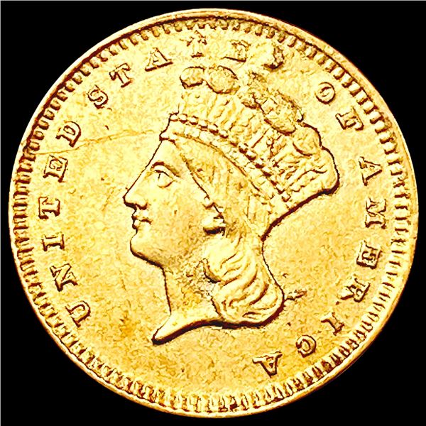 1858 Rare Gold Dollar NEARLY UNCIRCULATED