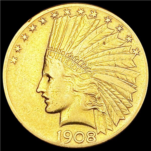 1908-S $10 Gold Eagle LIGHTLY CIRCULATED