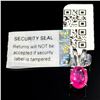 Image 2 : LA Jewles 1 CT Natural Ruby Pendant - Platinum 750 & Silver - GSA