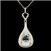 Image 1 : 14K Gold 6.99ct Aquamarine & 0.98ctw Diamond Penda