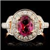 Image 1 : 18K Gold 1.50ct Spinel & 0.63ctw Diamond Ring