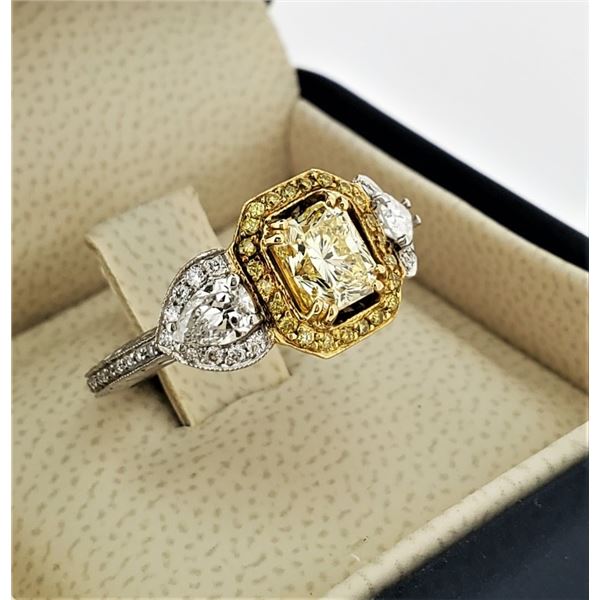 18k Yellow Gold 1.85ctw Fancy Diamond Ring