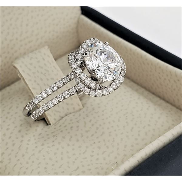 18K White Gold 1.60ctw Diamond Earrings