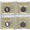 Image 1 : 25¢ ICCS Lot of 4 pcs, 1 x Silver