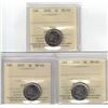 Image 1 : 2006-2007-2011- 5¢ ICCS MS65 3Pcs