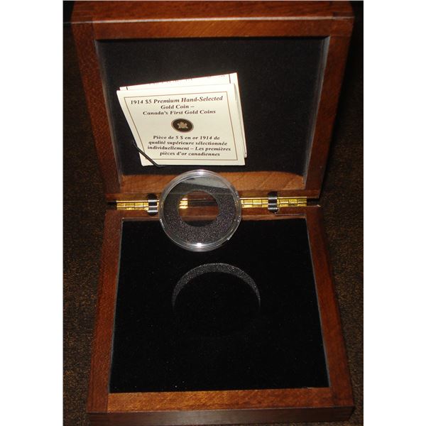 Complete RCM Packaging for 2014 gold coin, NO Coin, Wooden Box