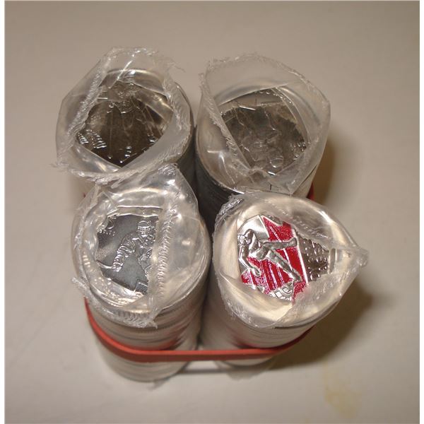 Canada 25¢ Olympic 4 X 2009 Rolls, One of each sport