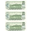 Image 2 : 1973 Canada $1. Notes, 3 Consecutive Number, Unc Notes