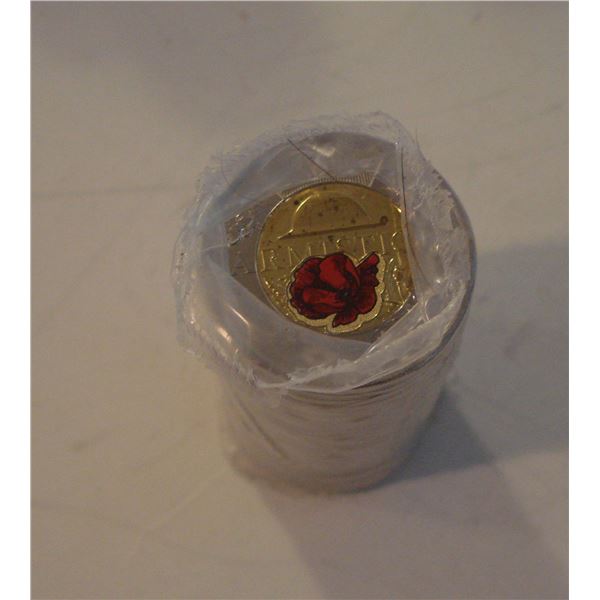 2018 Armistice Colored Poppy $2. Roll