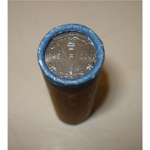 2005P VE-Day 5-Cent Nickel Roll, Special Wrap from the mint