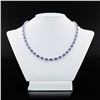 Image 1 : 25.02 ctw Blue Sapphire and 6.80 ctw Diamond 14K White Gold Necklace