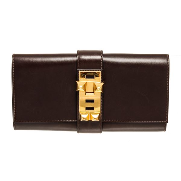 Hermes Chocolat Box Calfskin Medor 29