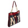 Image 2 : Gucci Navy Red Suede Leather Large NY Yankees Rajah Chain Tote Bag