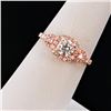 Image 3 : 0.50 ctw SI2 CLARITY CENTER Diamond 18K Rose Gold Ring (0.82 ctw Diamonds)