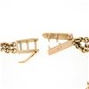 Image 7 : Vintage 14k TT Gold Cabochon Gold Quartz & Diamond Bezel Set Chain Link Bracelet