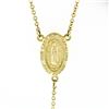 Image 5 : NEW 14k Gold Long 26" Polished Bead Our Lady of Guadalupe Rosary Crucifix Chain