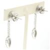Image 5 : NEW 18k White Gold 0.95 ctw Round Baguette Diamond Drop Dangle Marquise Earrings