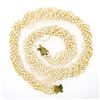 Image 4 : Vintage 11 Strand 31" Freshwater Pearl Necklace w/ 14k Gold Jade Handmade Clasp