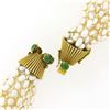 Image 8 : Vintage 11 Strand 31" Freshwater Pearl Necklace w/ 14k Gold Jade Handmade Clasp