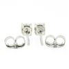 Image 4 : NEW 14k White Gold .30 ctw Round Brilliant Prong Set Diamond Classic Stud Earrin