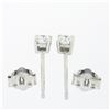 Image 5 : NEW 14k White Gold .30 ctw Round Brilliant Prong Set Diamond Classic Stud Earrin