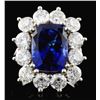 Image 1 : 18K Gold 5.64ct Tanzanite & 3.75ct Diamond Ring