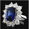 Image 2 : 18K Gold 5.64ct Tanzanite & 3.75ct Diamond Ring