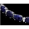 Image 2 : 14k Gold 37.50ct Sapphire & 0.60ct Diam Bracelet