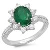 Image 1 : 14K Gold 2.50ct Emerald & 1.00ct Diamond Ring