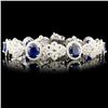 Image 1 : 18K Gold 13.28ct Sapphire & 5.60ctw Diamond Bracel