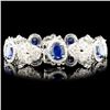 Image 2 : 18K Gold 13.28ct Sapphire & 5.60ctw Diamond Bracel