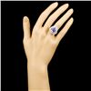 Image 4 : 14K Gold 6.82ct Tanzanite & 1.39ctw Diamond Ring