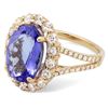 Image 2 : 14K Gold 6.00ct Tanzanite & 1.50ct Diamond Ring