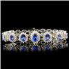 Image 1 : 14K Gold 29.40ct Tanzanite & 2.60ctw Diamond Brace
