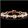 Image 1 : 14K Gold 6.95ct Morganite & 1.25ctw Diamond Bracel