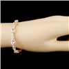 Image 3 : 14K Gold 6.95ct Morganite & 1.25ctw Diamond Bracel