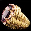 Image 4 : 14K Gold 23.02ct Amethyst & 0.75ctw Diamond Ring