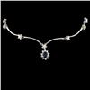 Image 1 : 14K Gold 2.43ct Sapphire & 2.57ct Diamond Necklace