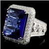 Image 2 : 18K White Gold 21.50ct Tanzanite & 3.93ct Diamond