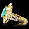 Image 3 : 18K Gold 2.12ct Emerald & 1.68ctw Diamond Ring