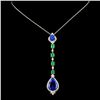 Image 2 : 18K Gold 14.92ct Tanzanite & 0.65ctw Diamond Penda