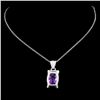 Image 2 : 14K Gold 2.80ct Amethyst Pendant