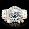 Image 1 : 18K Gold 2.94ctw Aquamarine & 1.17ctw Diamond Ring