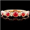 Image 1 : 14K R Gold 0.84ct Sapphire & 0.13ct Diamond Ring