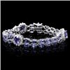 Image 1 : 14k Gold 20.00ct Tanzanite & 1.50ct Diam Bracelet