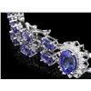Image 3 : 14k Gold 20.00ct Tanzanite & 1.50ct Diam Bracelet
