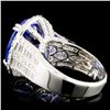 Image 2 : 18K Gold 13.35ct Tanzanite & 2.17ctw Diamond Ring